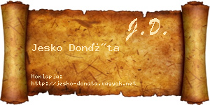 Jesko Donáta névjegykártya